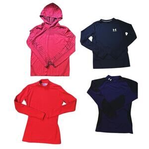 4 Athletic Under Armour Shirts Boy's Youth Medium